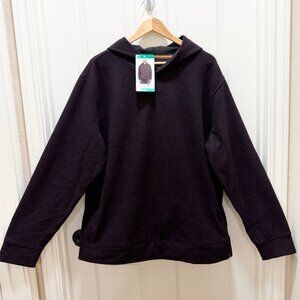 Jachs Men's Wool Blend Pullover Hoodie Size XL Burgundy Kangaroo Pocket (NEW)